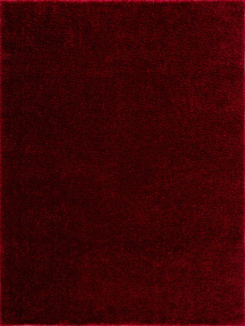 Heavenly Solid Red Plush Rug - Clearance