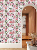 Fashionable Pink Peonies Wallpaper Chic