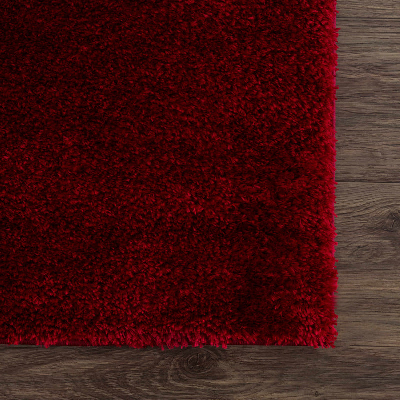 Heavenly Solid Red Plush Rug - Clearance