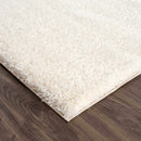 Crevalo Cream Subtle Wavy Abstract Modern Minimalist Polyester Machine Woven Area Rug