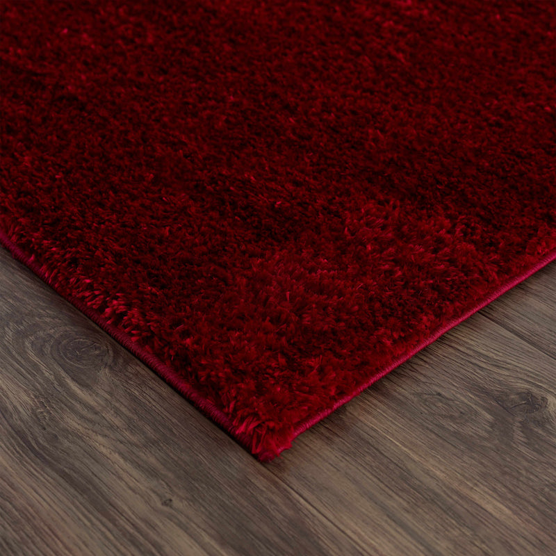 Heavenly Solid Red Plush Rug - Clearance