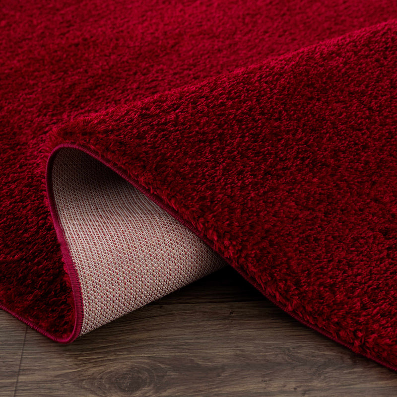 Heavenly Solid Red Plush Rug - Clearance