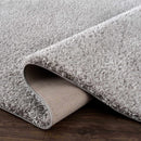Lunaro Gray Subtle Wavy Abstract Modern Minimalist Polyester Machine Woven Area Rug - Clearance