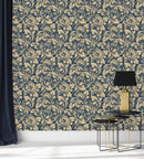 Blue Vintage Design Wallpaper