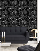 Black and White Palm Leaves Wallpaper