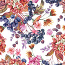 Fashionable Flowers and Berries Wallpaper Sophisticated
