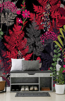 Red Fern Leaves Wallpaper