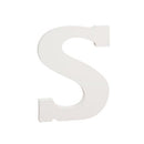 Courier Font White Color Wooden Letter S (6 Inches)