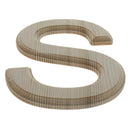 Unfinished Wooden Arial Font Letter S (6.25 Inches)