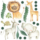 Safari Animals, Jungle Creatures - Fabric Nursery Wall Art Decal