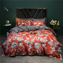 Sage green & cream bird floral 1400tc egyptian cotton bedding set bedroom