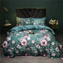 Sage green & cream bird floral 1400tc egyptian cotton bedding set bedroom