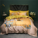 Sage green & cream bird floral 1400tc egyptian cotton bedding set bedroom