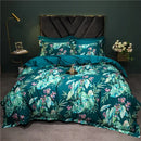 Sage green & cream bird floral 1400tc egyptian cotton bedding set bedroom