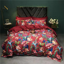 Sage green & cream bird floral 1400tc egyptian cotton bedding set bedroom