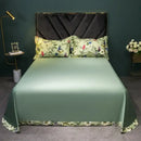 Sage green & cream bird floral 1400tc egyptian cotton bedding set bedroom