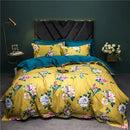 Sage green & cream bird floral 1400tc egyptian cotton bedding set bedroom