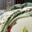 Sage green & cream bird floral 1400tc egyptian cotton bedding set bedroom