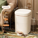 Sage green & cream light luxury pedal trash can kitchen bin
