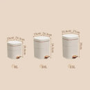 Sage green & cream light luxury pedal trash can kitchen bin