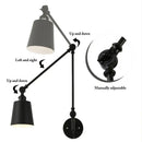 Sage green & dusty rose decorbites adjustable telescopic wall lamp bedroom