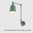 Sage green & dusty rose decorbites adjustable telescopic wall lamp bedroom