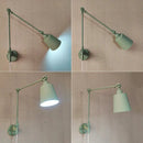 Sage green & dusty rose decorbites adjustable telescopic wall lamp bedroom