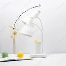 Sage green nordic desk lamp with pen holder for bedroom