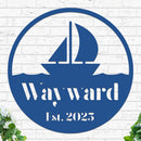 Sailboat Family Name Established Sign