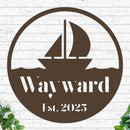 Sailboat Family Name Established Sign