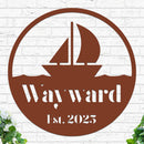 Sailboat Family Name Established Sign