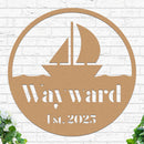 Sailboat Family Name Established Sign