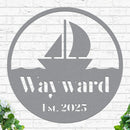Sailboat Family Name Established Sign