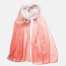 Claudia - Silk Scarf Shawl - Peach Blossom Ombré
