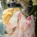 Meadow - Long Silk Scarf - Salmon Pink