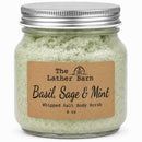 Whipped Salt Body Scrub | Basil, Sage & Mint | 8 oz | The Lather Barn