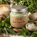 Whipped Salt Body Scrub | Basil, Sage & Mint | 8 oz | The Lather Barn