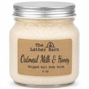 Whipped Salt Body Scrub | Oatmeal Milk & Honey | 8 oz | The Lather Barn