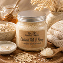 Whipped Salt Body Scrub | Oatmeal Milk & Honey | 8 oz | The Lather Barn