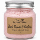 Whipped Salt Body Scrub | Peach, Magnolia & Raspberry | 8 oz | The Lather Barn