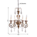 Samiyah 5-Light Rustic Gold Crystal Chandelier
