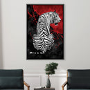 Samurai Tiger Black Canvas