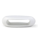 48.42'' Modern Oval Coffee Table, Sturdy Fiberglass Design