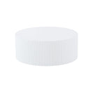 Contemporary Round Coffee Table with Handcrafted Relief - 35.43"
