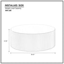 Contemporary Round Coffee Table with Handcrafted Relief - 35.43"