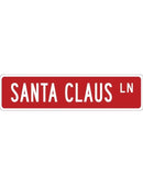 Santa Claus Lane Metal Sign