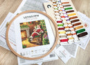 Santa's rest by the chimney L8052 Counted Cross Stitch Kit