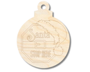 Unfinished Wood Etched Santa Stop Here Ornament Shape | Paint By Line Crafts | up to 30" DIY