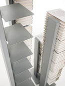 Sapiens Vertical Bookcase by Bruno Rainaldi - Large Aluminum