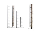 Sapiens Vertical Bookcase by Bruno Rainaldi - Large Anthracite
